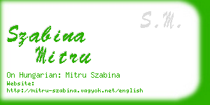 szabina mitru business card